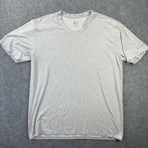 2UNDR Shirt Mens Large Gray V-Neck Performance Tee Tagless Modal Stretch